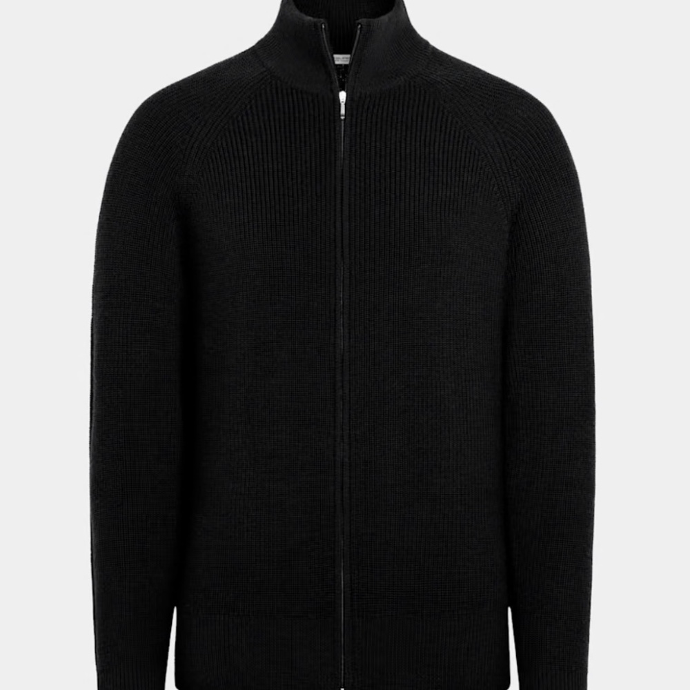 Suit Supply Pure Wool Zip-Up Sweater